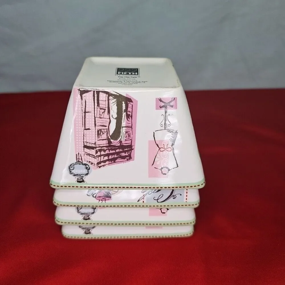 Paris Sauce Bowls French Boutique Chic Romance Nut Candy Snack Appetizer Set